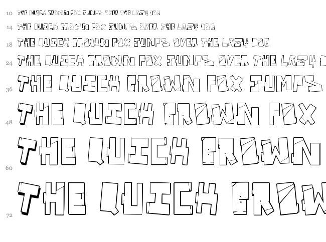 Vandal On The Fluid font waterfall